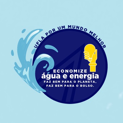 logo da ufla com água e uma lâmpada em volta